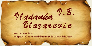 Vladanka Blažarević vizit kartica